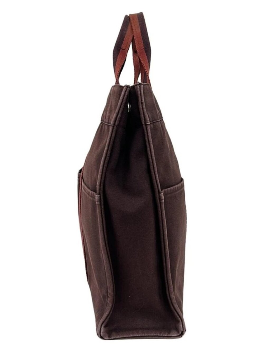 HERMES Fourre Tout Tote PM - Bordeaux Red Canvas None Tote Bag - Picture 4 of 10